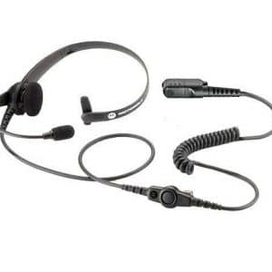 PMLN6635 - Auriculares ligeros sobre la cabeza, PTT en línea y micrófono boom