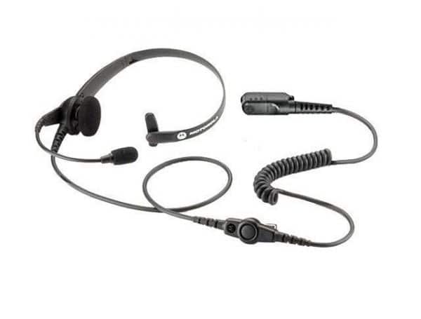 PMLN6635 - Auriculares ligeros sobre la cabeza, PTT en línea y micrófono boom