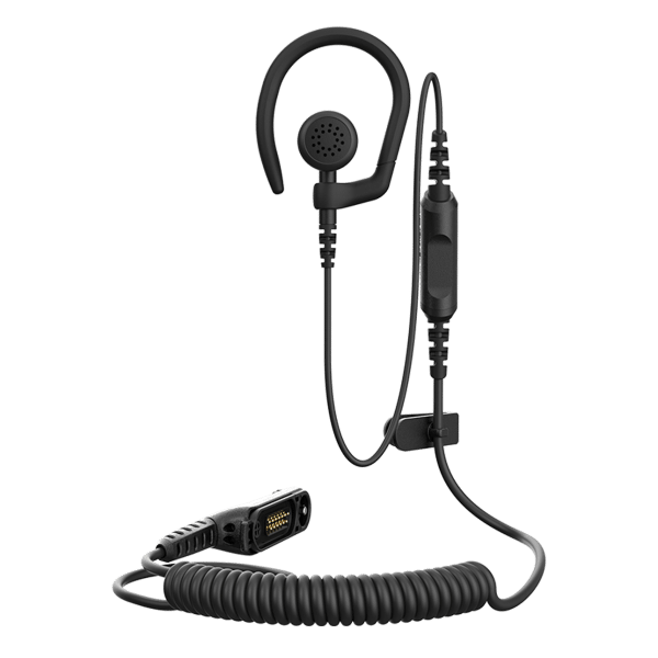 PMLN8337 - Auricular único IMPRES™ de 1 cable con gancho removible, audio fuerte, negro